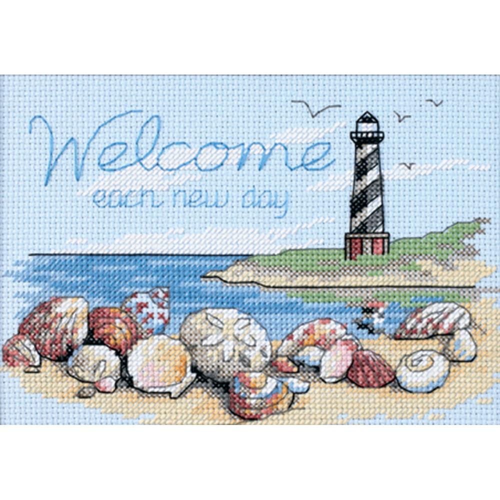 Mini Welcome Each New Day Counted Cross Stitch Kit
